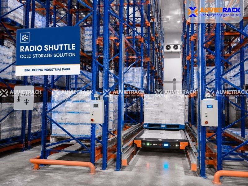 Kệ kho lạnh tại Bình Dương thực tế