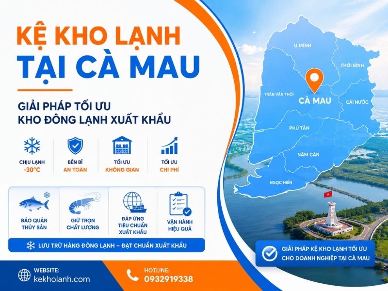 Kệ Kho Lạnh Tại Cà Mau – Giải Pháp Tối Ưu Kho Đông Lạnh Xuất Khẩu