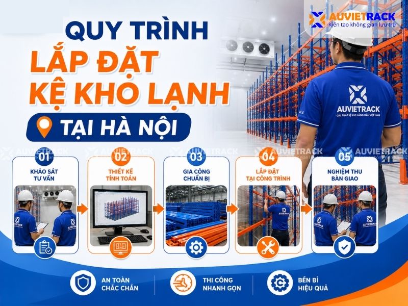Quy trình lắp đặt kệ kho lạnh tại Hà Nội