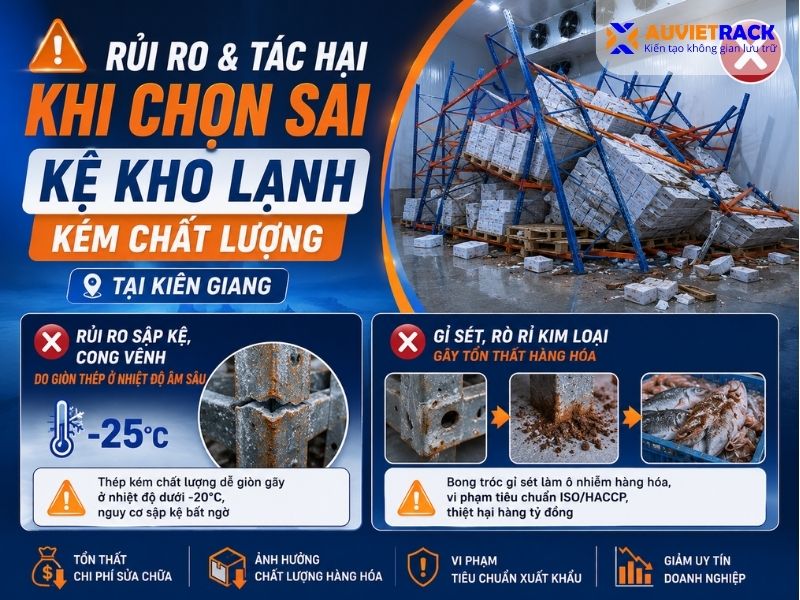 Rủi ro và tác hại khi chọn sai kệ kho lạnh kém chất lượng tại Kiên Giang 