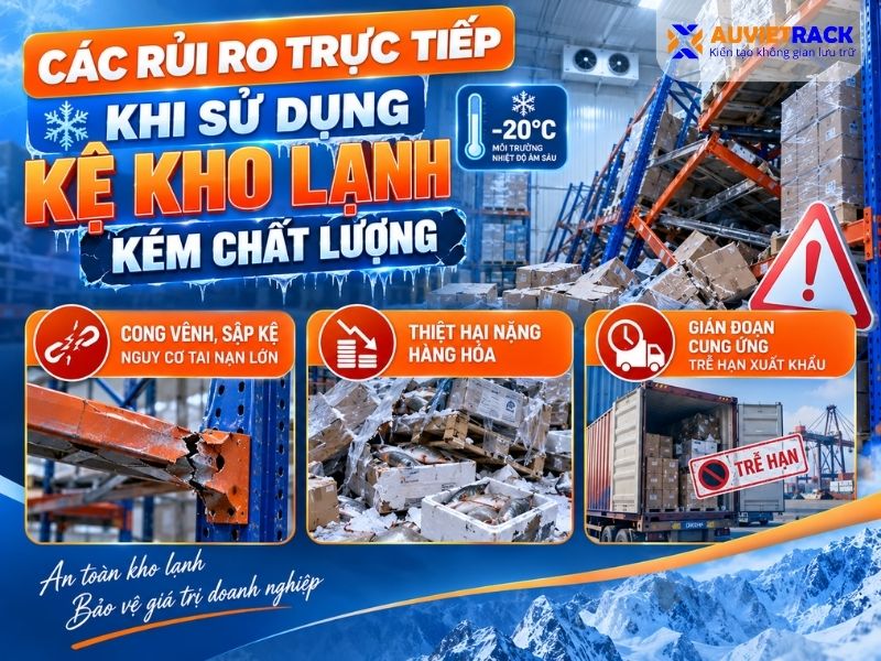 Các rủi ro trực tiếp khi sử dụng kệ kho lạnh kém chất lượng 