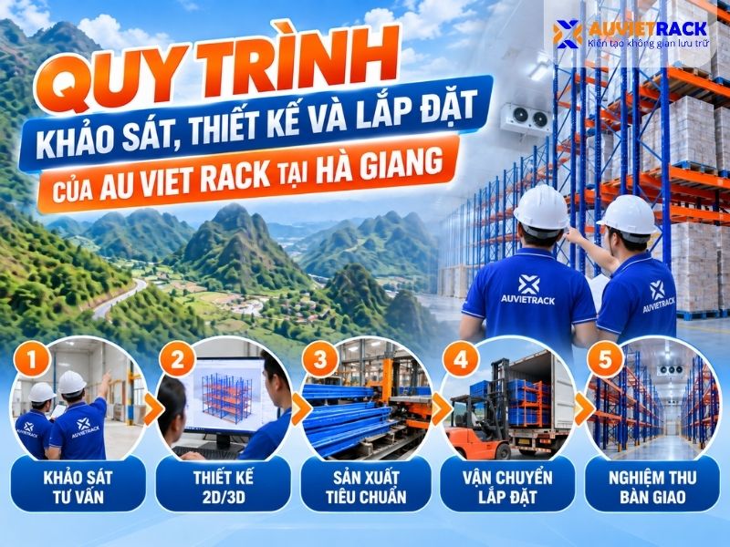 Quy trình khảo sát, thiết kế và lắp đặt kệ kho lạnh 