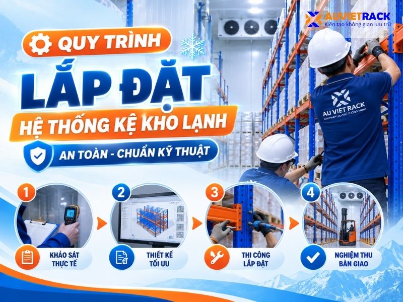 Quy trình lắp đặt hệ thống kệ kho lạnh tại Hưng Yên