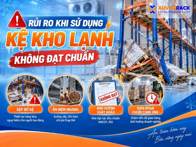 Rủi ro khi sử dụng kệ kho lạnh không đạt chuẩn tại Sóc Trăng