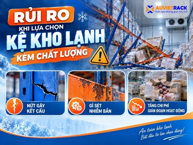 Rủi ro khi chọn kệ kho lạnh kém chất lượng tại Vĩnh Phúc 