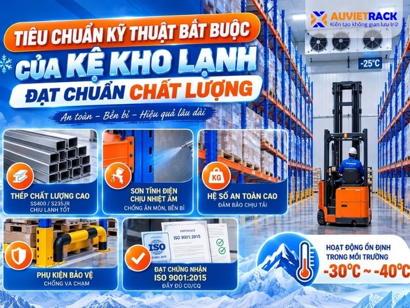Tiêu chuẩn kỹ thuật bắt buộc của kệ kho lạnh đạt chuẩn chất lượng