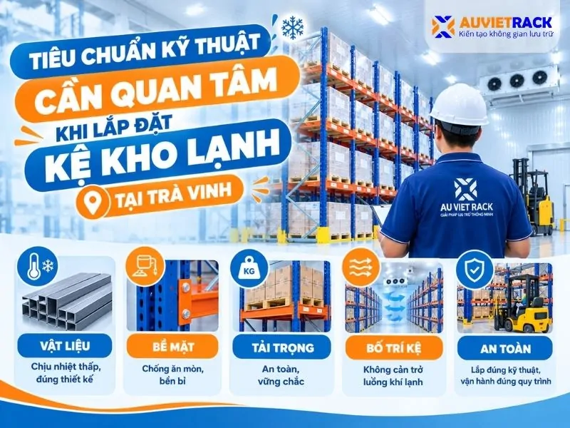 Tiêu chuẩn kỹ thuật cần quan tâm khi lắp đặt kệ kho lạnh tại Trà Vinh